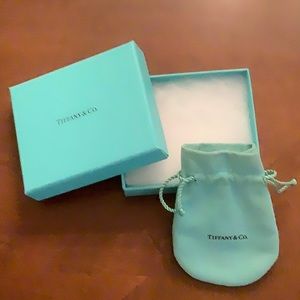 Authentic tiffany blue box + suede charm bag